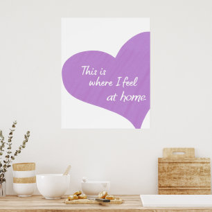 Impression sur toile Purple Heart Home Quote