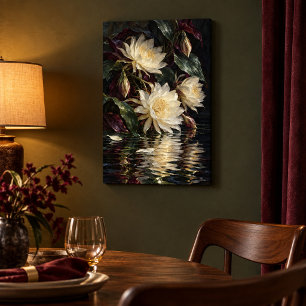 Impression sur toile Reflets de floraison nocturne