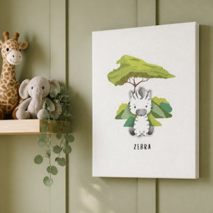 Impression sur toile Safari Bébé Zèbre