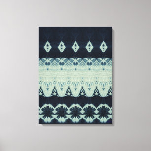 Impression sur toile Shibori de beauté indigo