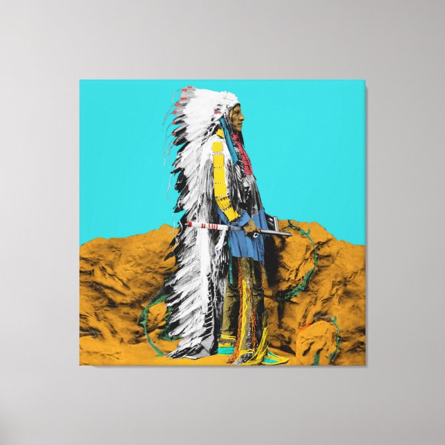 Impression sur toile Sioux Lakota amérindien (Recto)