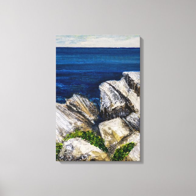 Impression sur toile - Sur les rochers (Recto)