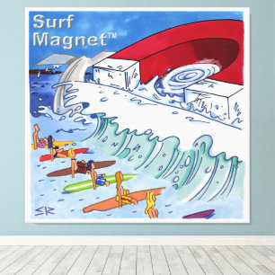 Impression sur toile Surf Magnet