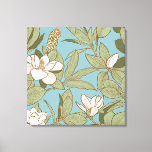 Impression sur toile tendue à motif de magnolia fl