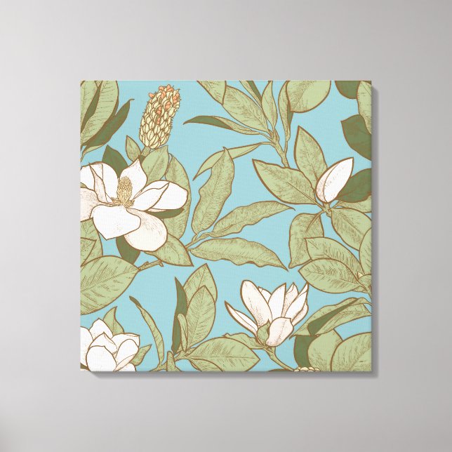 Impression sur toile tendue à motif de magnolia fl (Recto)