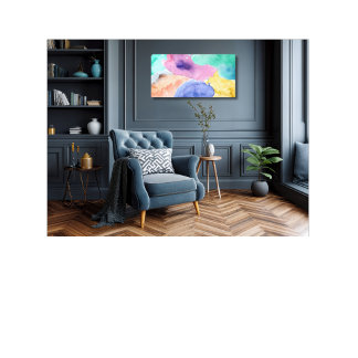 Impression sur toile tendue aquarelle abstraite