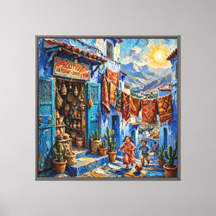 Impression sur toile tendue Chefchaouen Maroc