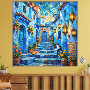 Impression sur toile tendue Chefchaouen Maroc