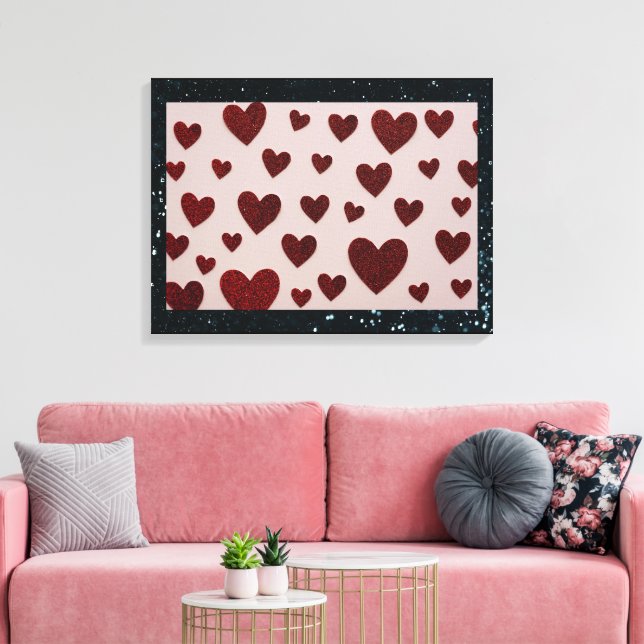 Impression sur toile tendue Cœurs (Insitu(Salon))