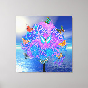Impression sur toile tendue d'arbre papillon
