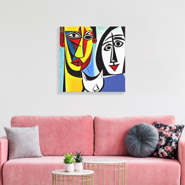 Impression sur toile tendue d'art abstrait (Insitu(Salon))