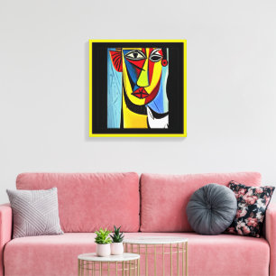 Impression sur toile tendue d'art abstrait