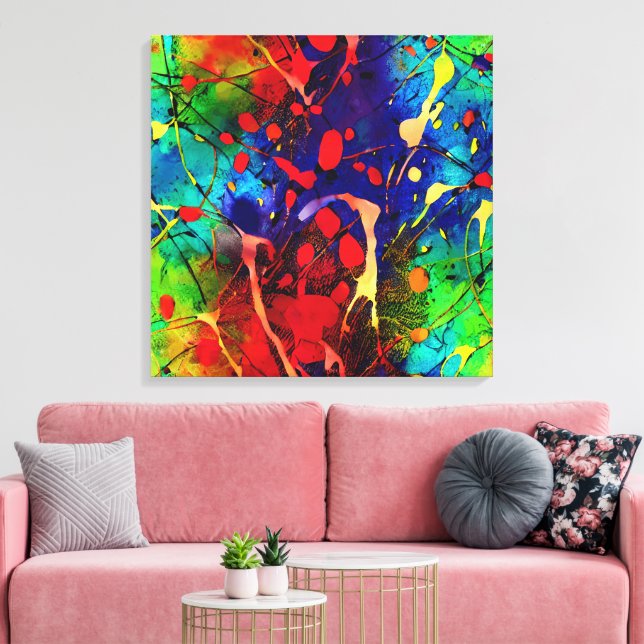Impression sur toile tendue d'art moderne (Insitu(Salon))