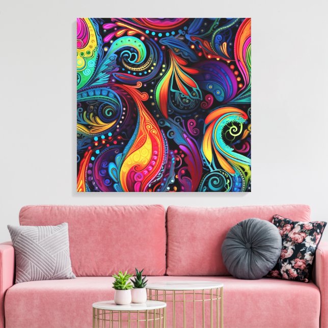 Impression sur toile tendue d'art moderne (Insitu(Salon))