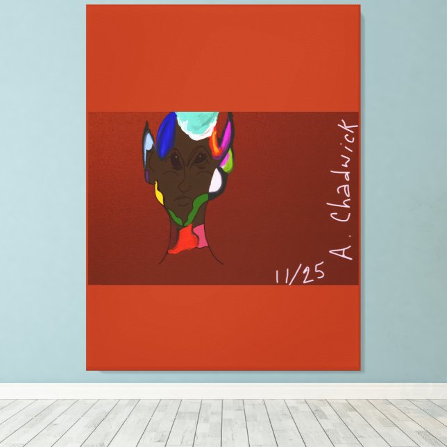 Impression sur toile tendue de carte elfique (Insitu (Plancher de Bois))