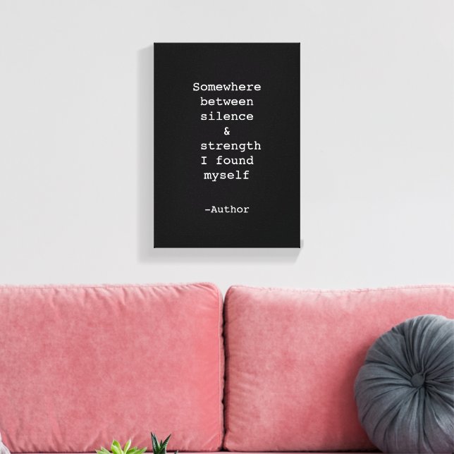 Impression sur toile tendue de citation personnali (Insitu(Salon))