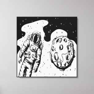 Impression sur toile tendue de l'état d'astronaute