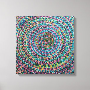 Impression sur toile tendue de spirales de confett