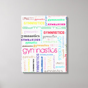 Impression sur toile tendue de typographie de gymn