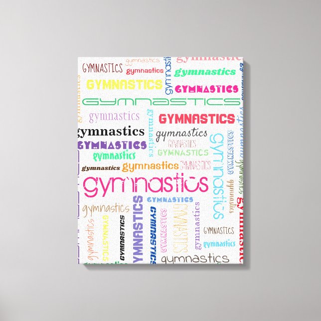 Impression sur toile tendue de typographie de gymn (Recto)