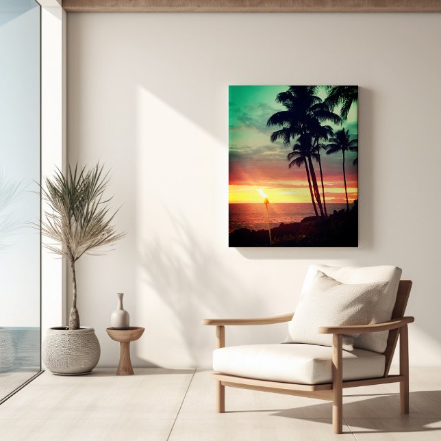 Impression sur toile tendue du beau coucher de sol (Créateur téléchargé)