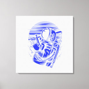 Impression sur toile tendue du statut d'astronaute