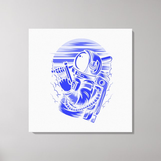 Impression sur toile tendue du statut d'astronaute (Recto)