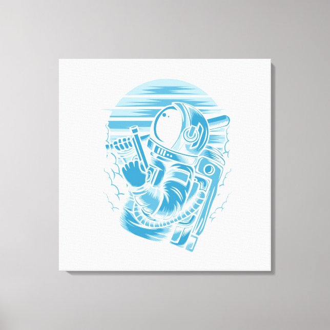 Impression sur toile tendue du statut d'astronaute (Recto)