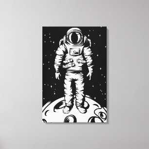 Impression sur toile tendue du statut d'astronaute