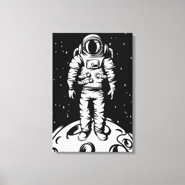 Impression sur toile tendue du statut d'astronaute (Recto)