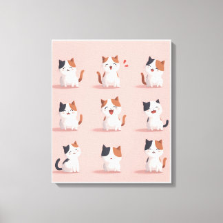 Impression sur toile tendue d'un chat souriant heu