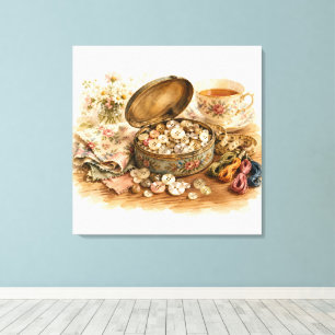 Impression sur toile tendue en fer blanc The Butto