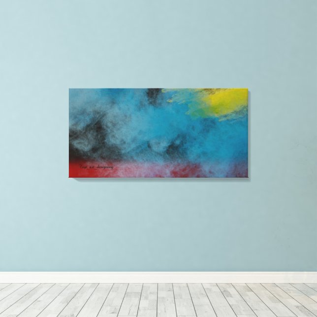 Impression sur toile tendue Espace fumée  (Insitu (Plancher de Bois))