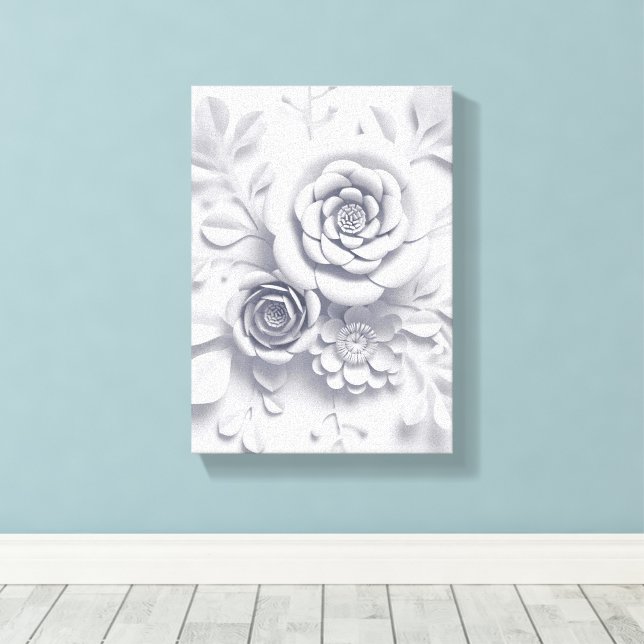 Impression sur toile tendue Fleurs blanches Floral (Insitu (Plancher de Bois))