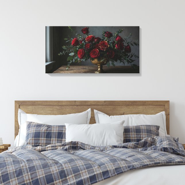 Impression sur toile tendue Fleurs sombres (Insitu(Chambre))