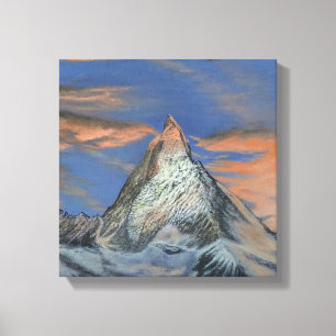 Impression sur toile tendue - Le Matterhorn au cou