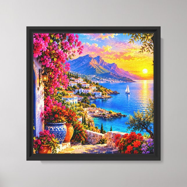 Impression sur toile tendue, paysage. (Recto)