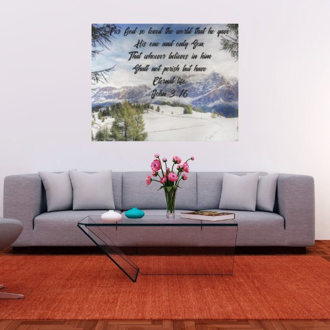 Impression sur toile tendue Pour Dieu Aima Tant Le (Créateur téléchargé)