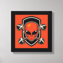 Impression sur toile tendue Red Alien Gym