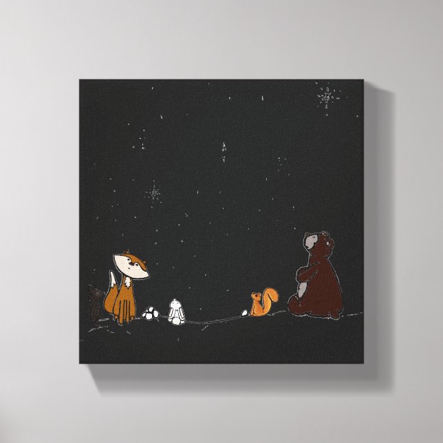 Impression sur toile tendue Regarde les étoiles (Recto)