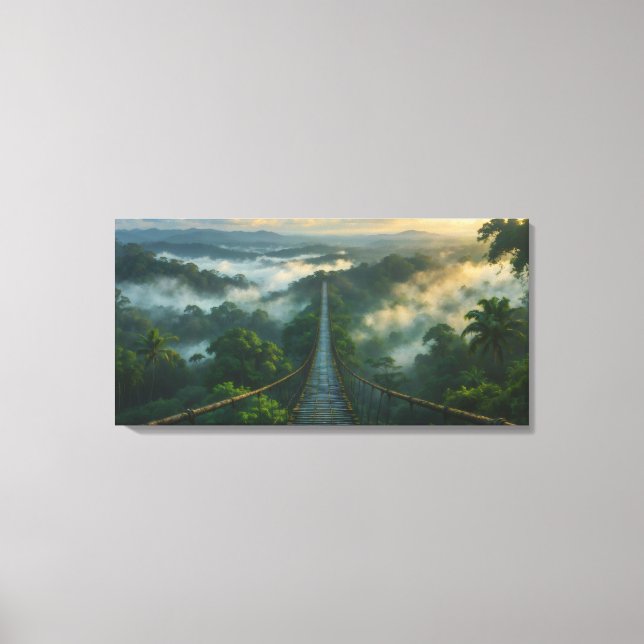 Impression sur toile tendue Sous la brume un secre (Recto)