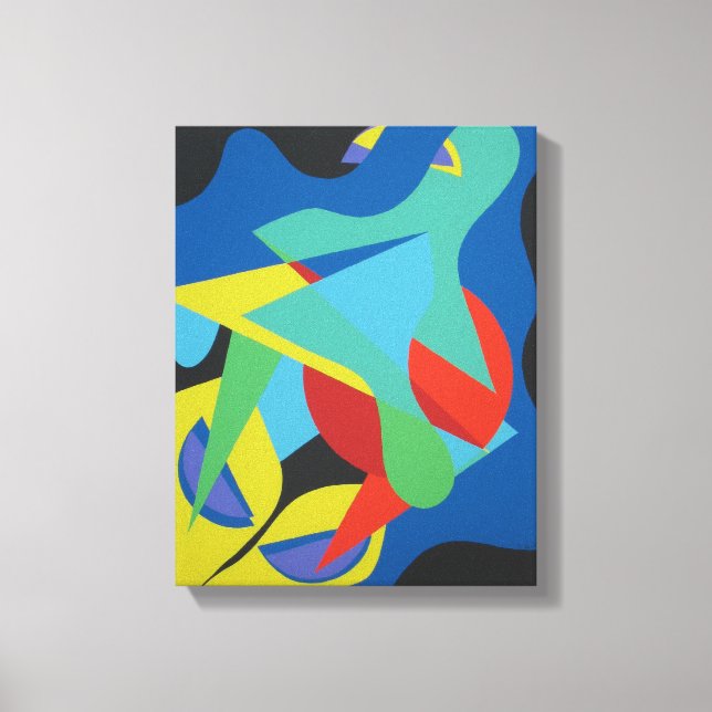 Impression sur toile Terrain de jeu de formes colo (Recto)
