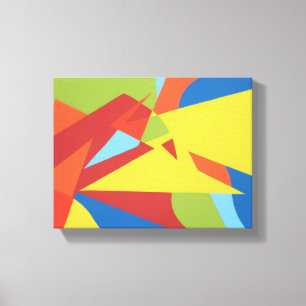 Impression sur toile Toucan Rouge Abstrait
