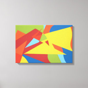 Impression sur toile Toucan Rouge Abstrait
