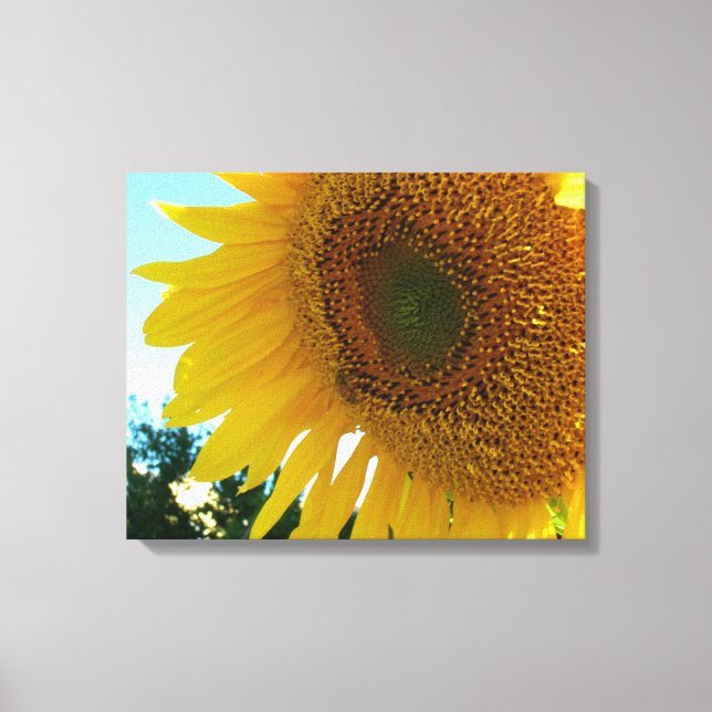 Impression sur toile - Tournesol et abeille (Recto)