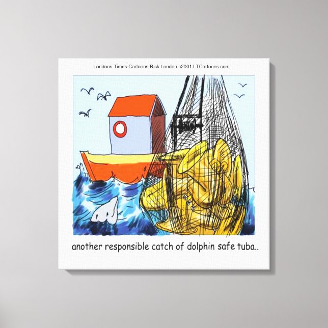 Impression sur toile Tuba sécuritaire pour dauphin (Recto)
