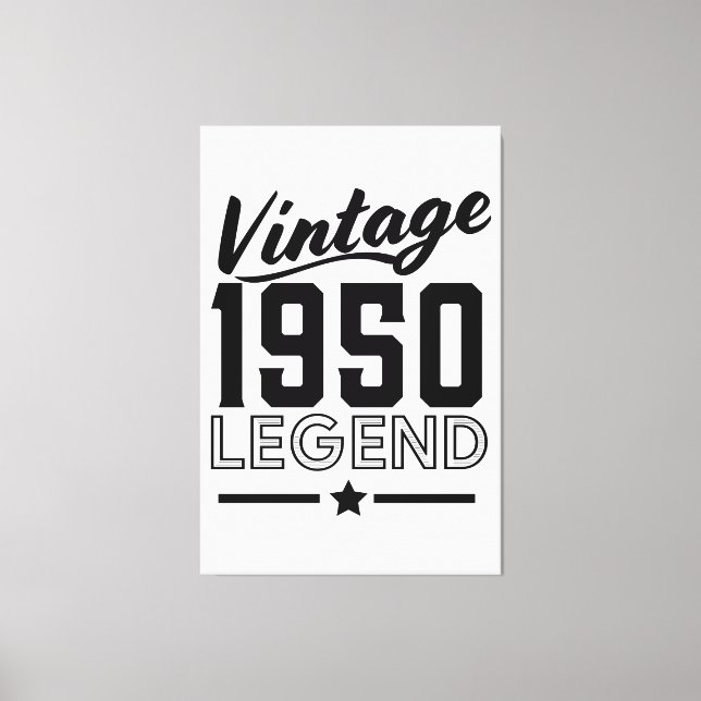 Impression sur toile vintage 1950 (Recto)