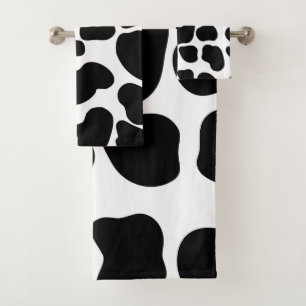 Impression vache noir et blanc Ferme rustique