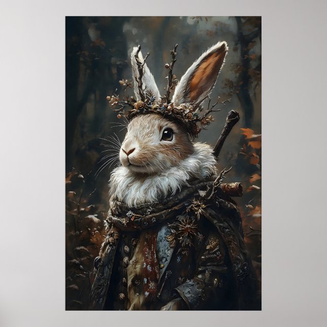 Impression victorienne de Jackalope, Lapin Dark Ac (Devant)