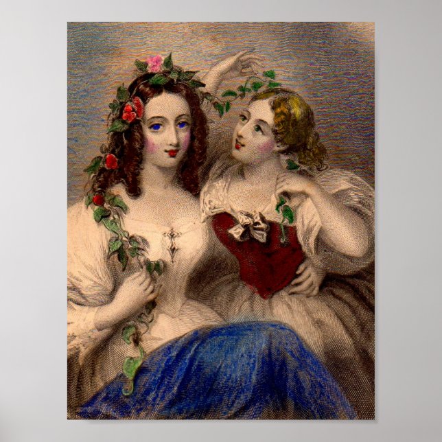 Impression victorienne La couronne de Parting colo (Devant)